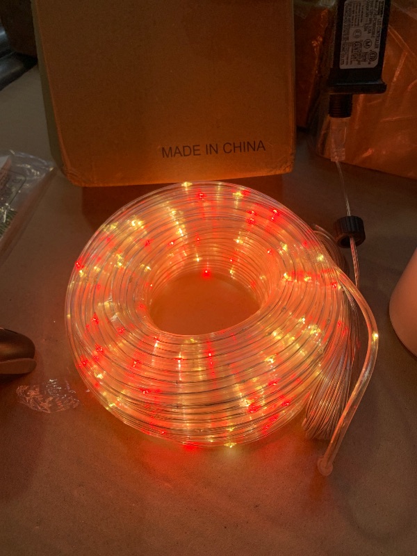 Photo 1 of 184FT 1000LED Rope Lights Outdoor, Outside LED Rope Lights Plug in String Lights Waterproof 8 Modes Clear Tube Lights for RV Camping Pool Patio Garden Christmas Tree Holiday Decoration(Multi Color)