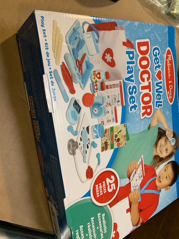 Photo 1 of Melissa & Doug Get Well Doctor Kit, 25-Piece Toddler Doctor Play Set, Realistic Pretend Play Toys & Accessories, Preschool Toys for Girls & Boys Ages 3+