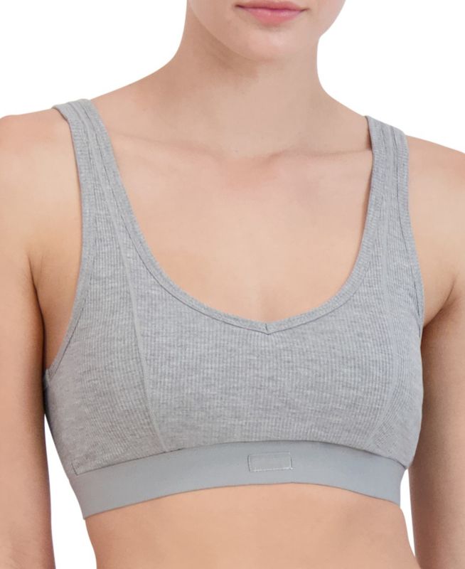 Photo 1 of Steve Madden Women Ribbed Stretch Bralette  Grey Large