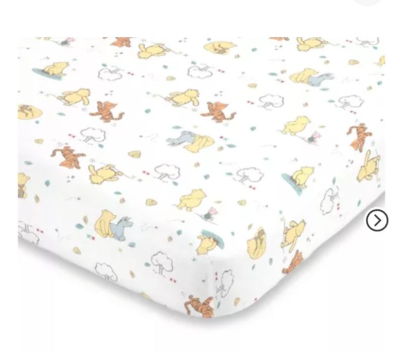 Photo 1 of OPEN PACK DISNEY WINNIE THE POOH MINI CRIB SHEET 16X32
