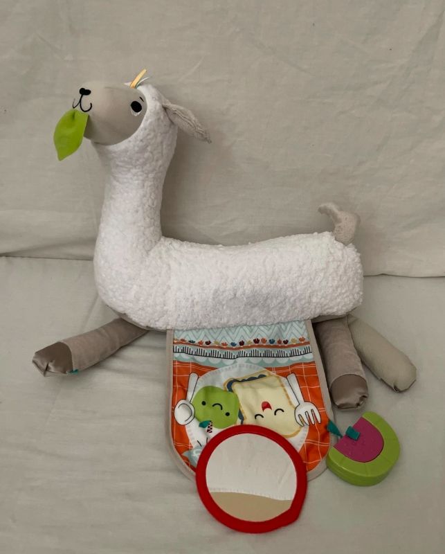Photo 1 of OPEN BOX FISHER PRICE GROW WITH ME TUMMY TIME LLAMA PLUSH INFANT SUPPORT PILLOW