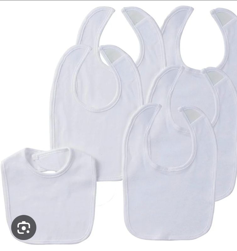 Photo 1 of 6 PACK BABY WHITE BIBS 