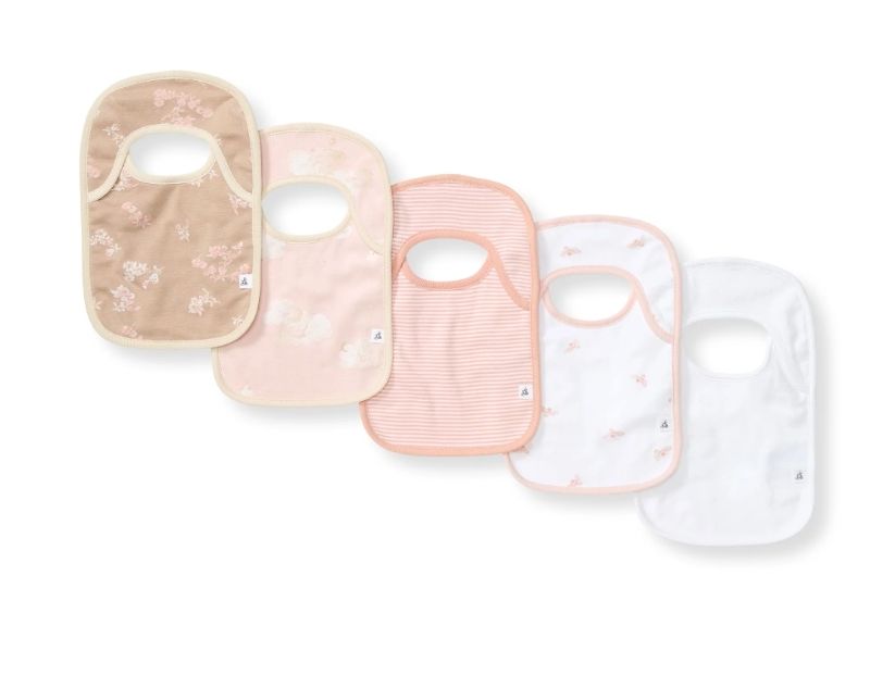 Photo 1 of 5 PACK BURT'S BEES ORGANIC COTTON BIBS
