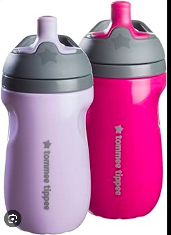 Photo 1 of OPEN PACK 2 PACK TOMMEE TIPPEE INSULATED 9oz SPORTY SPOUT TODDLER WATER BOTTLE
