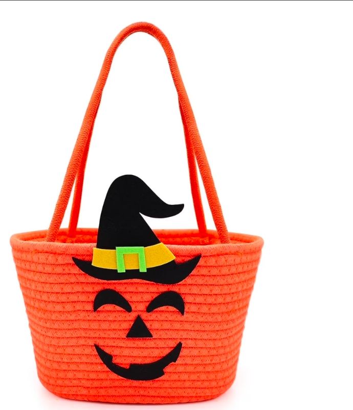 Photo 1 of HALLOWEEN PUMPKIN BUCKET WITH WITCH HAT FOR TRICK OR TREAT