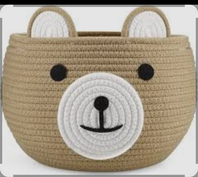 Photo 1 of BEAR BABY STORAGE  BASKET FOR NURSERY  10.5 X 8.5