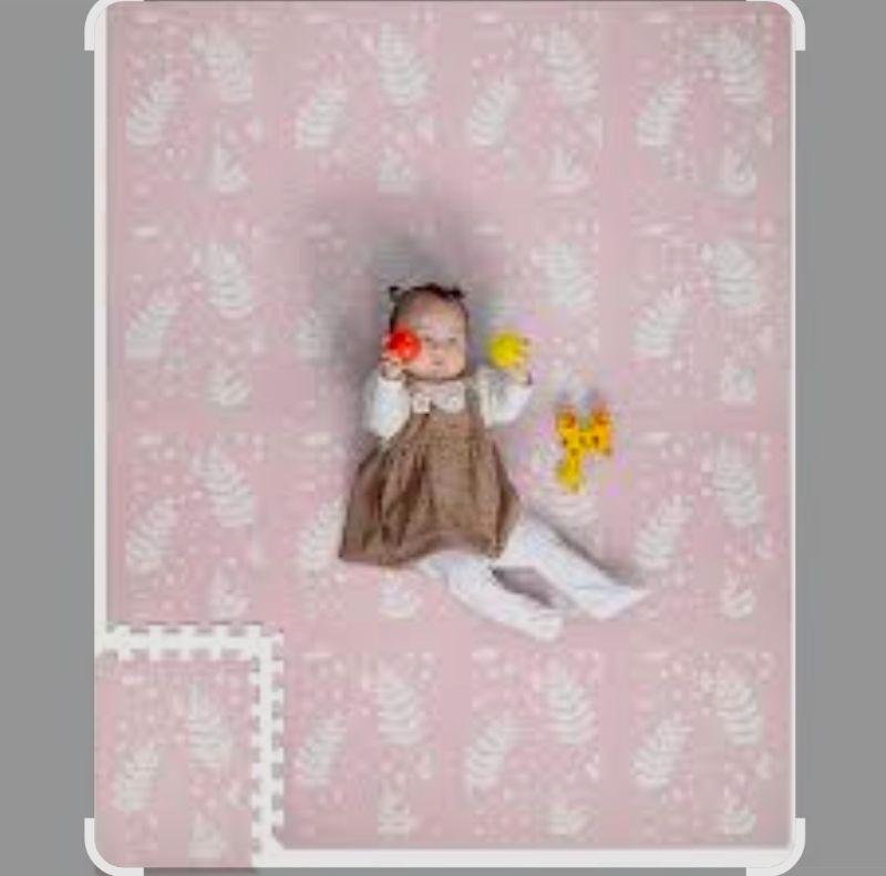 Photo 1 of 15PCS INTERLOCKING FLOOR MAT LIGHT PINK 17.5 X13 EACH SAFE PLAY AREA