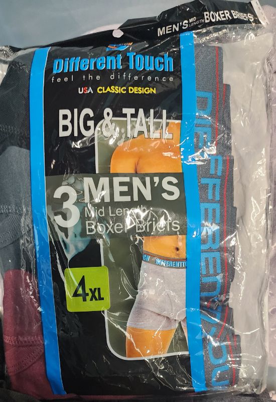 Photo 1 of SIZE 4XL 3 PACK MEN'S MID LENGHT BOXER BRIEFS