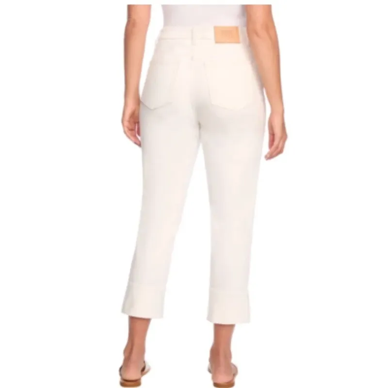 Photo 1 of SIZE 6/28 FRYE CROP CLASSIC STRETCH JEANS 5 POCKET HIGH RISE RELAXED FIT