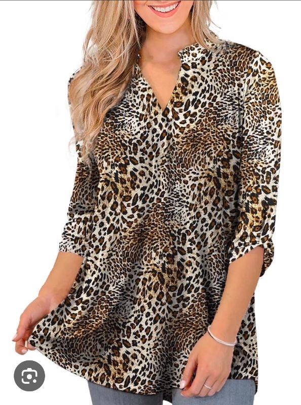 Photo 1 of PLUS SIZE 2X VERABEND WOMEN'S 3/4 LENGTH LONG SLEEVE TUNIC TOP