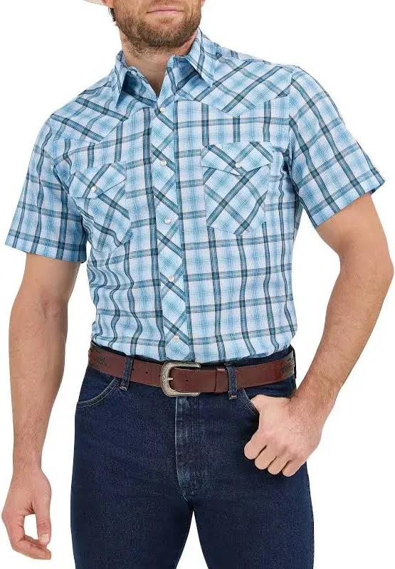 Photo 1 of SIZE 3X MEN'S WESTERN SHORT SLEEVE SNAP CLOSURE SHIRT