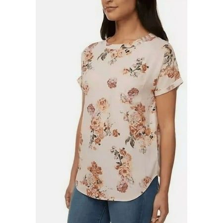 Photo 1 of Buffalo Ladies Size Medium Short Sleeve Blouse with Pocket Ivory Blossom