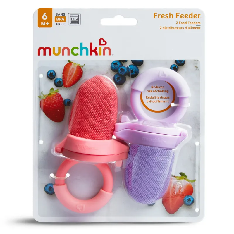 Photo 1 of Munchkin Fresh Food Feeder, BPA-Free, 2 Pack, Coral/Purple