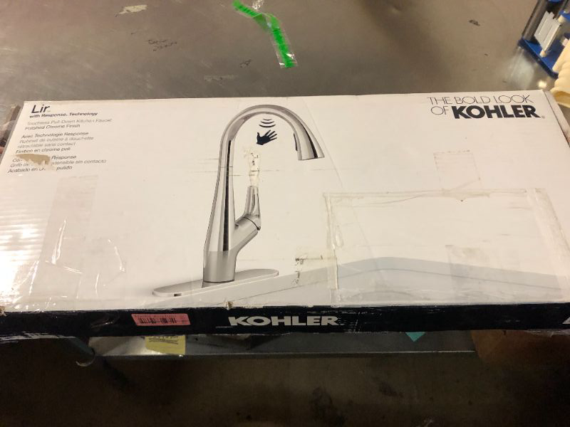 Photo 1 of ITEM NEW IN OPEN BOX CONDITION  UNKNOWN IF MISSING PARTS Kohler Provo Semi-Pro Kitchen Faucet with Spiral Spring Neck, Stainless Steel