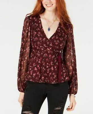 Photo 1 of SIZE S American Rag Juniors' Surplice Bow-Detail Top