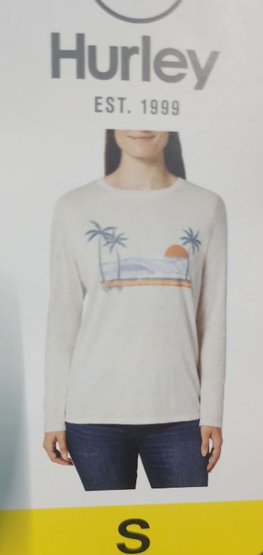 Photo 1 of SIZE S HURLEY WOMEN'S TSHIRT LONG SLEEVE