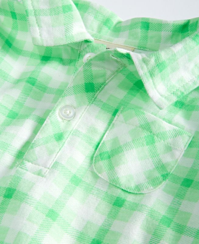 Photo 1 of First Impressions Baby Boys Friendship Plaid Sunsuit - Mint Pistachio 18 MONTHS