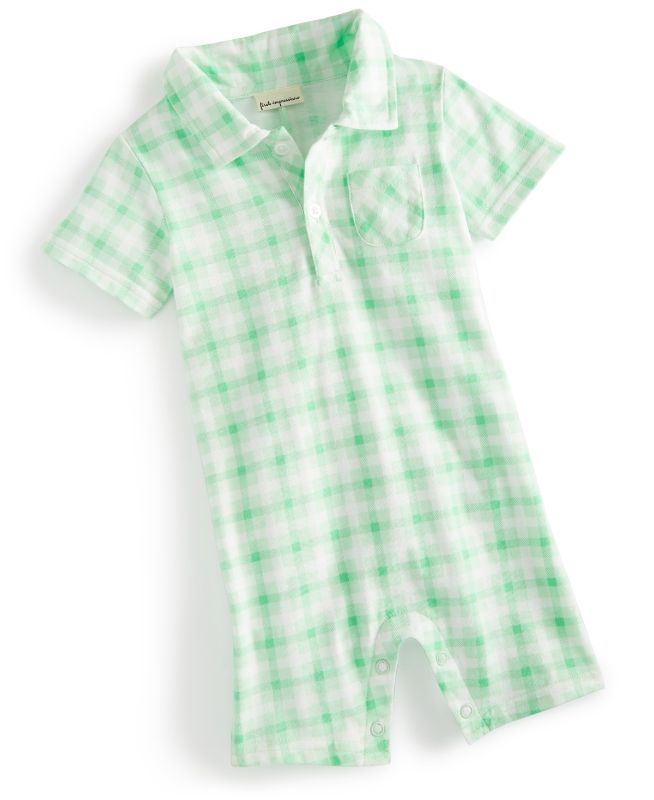 Photo 1 of First Impressions Baby Boys Friendship Plaid Sunsuit- Mint Pistachio 24 MONTHS