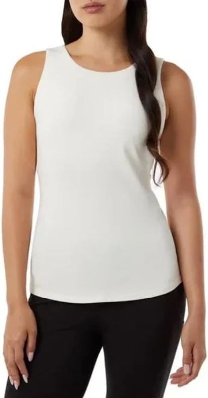 Photo 1 of 32 Degrees Womens Fitted Ribbed Sleevless Bra Tank Top Cream XL