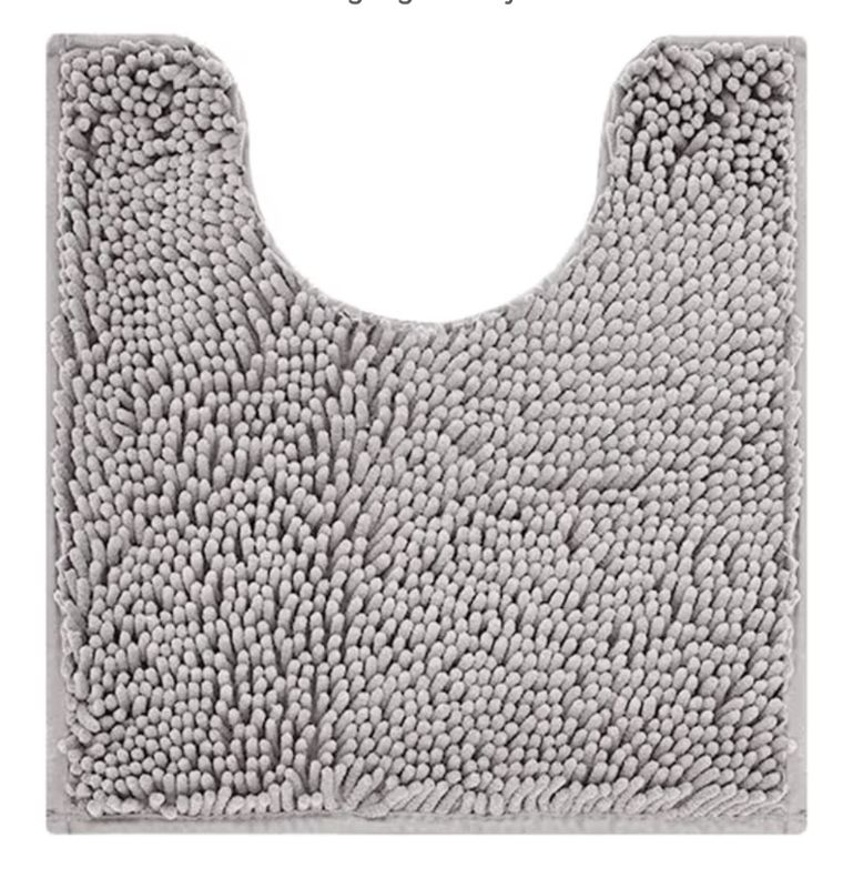 Photo 1 of CHENILLE TOILET RUG U SHAPPED GREY