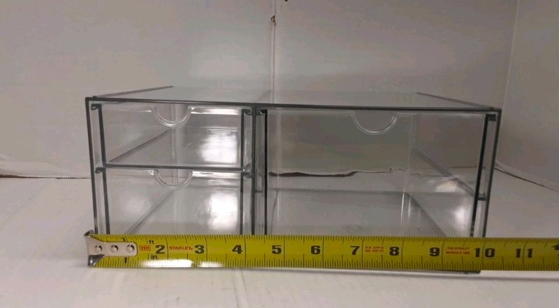 Photo 1 of 2 SETS CLEAR STORAGE FOR TABLE TOP WITH 4 SMALL DRAWERS EACH