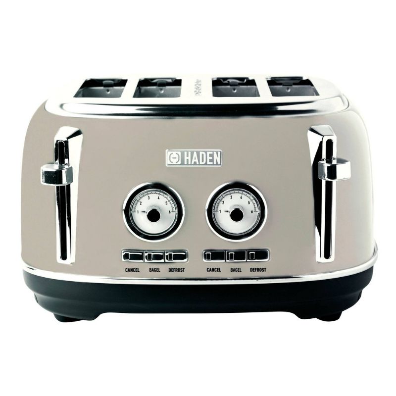 Photo 1 of OPEN BOX HADEN Dorset Stainless Steel 4-Slice Toaster with Browning Control Cancel Reheat and Defrost Settings