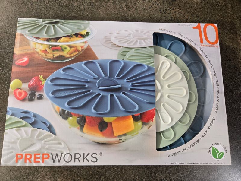 Photo 1 of NEW Prepworks Multi-function 100% Silicone Lid Set 10 Pieces Dishwasher Safe