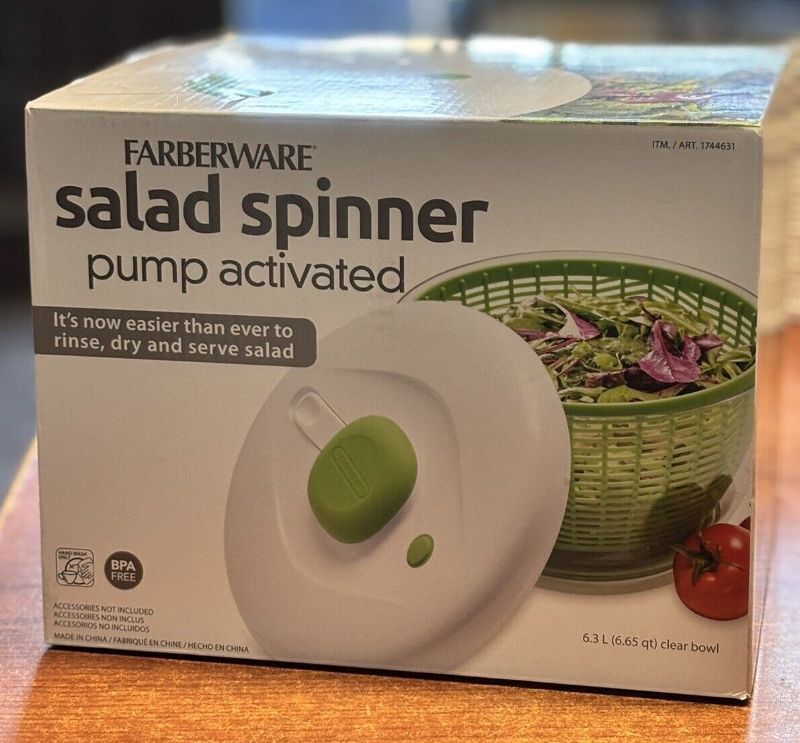 Photo 1 of Farberware Pro Pump Salad Spinner with Bowl, Colander & Built in Draining System