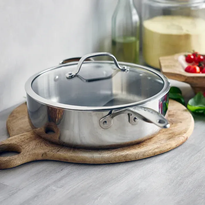 Photo 1 of GREENPAN Valencia Pro Stainless Steel Uncoated 5-Quart Sauté Pan with Lid