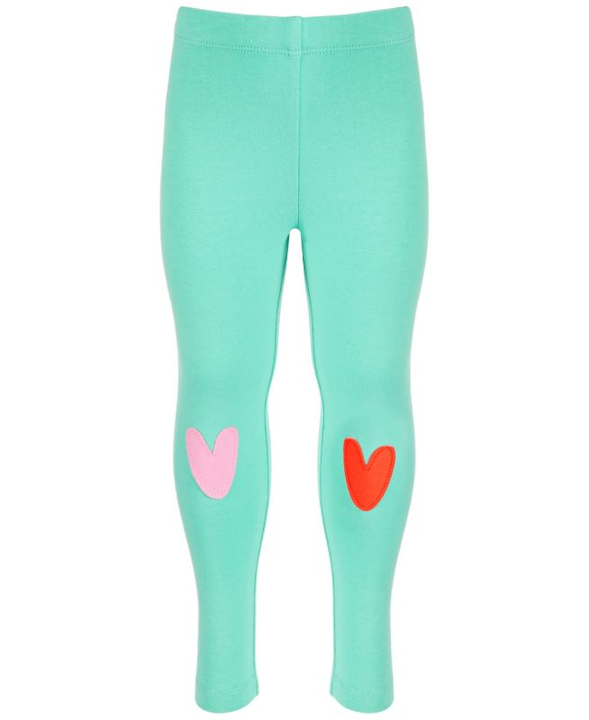 Photo 1 of Epic Threads Toddler Girls Heart-Applique Leggings - Aqua Edge SIZE 2T