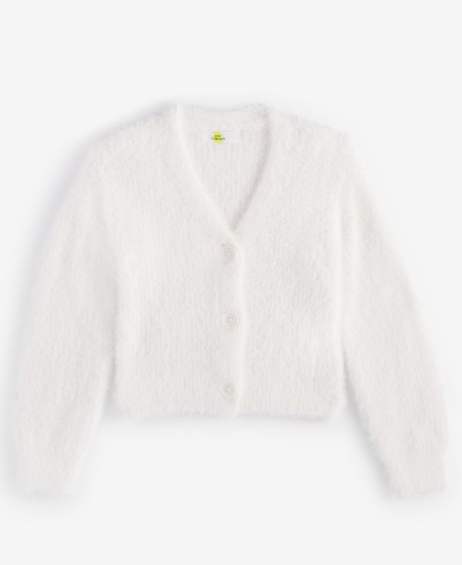 Photo 1 of Epic Threads Toddler Girls Feather-Knit Button Cardigan - Angel White SIZE 2T
