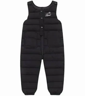 Photo 1 of Snowsuit with Adjustable Shoulder Straps Children's Insulated Bib Overalls for Winter Sports(A01-Black,3-4 Years)