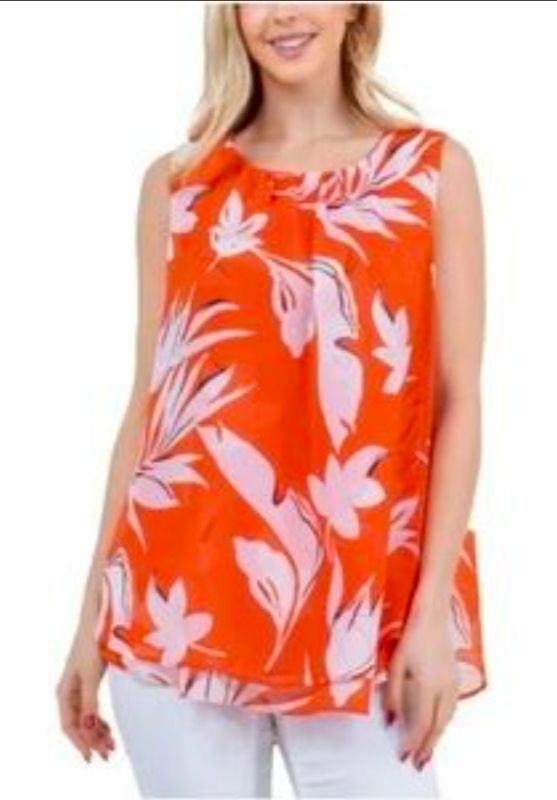 Photo 1 of SIZE S WOMEN'S SLEEVELESS FLORAL BLOUSE