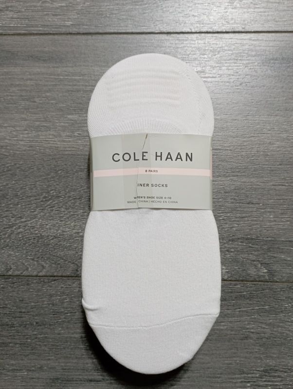 Photo 1 of COLE HAAN 8 PAIR WOMEN'S LINER SOCKS WHITE