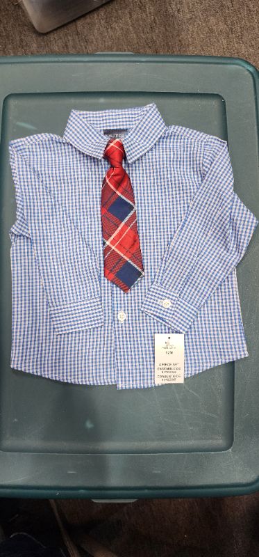Photo 1 of SIZE 12M NAUTICA LITTLE BOY'S SHIRT AND TIE SET