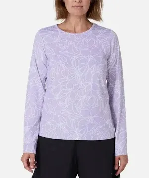 Photo 1 of SIZE S Hang Ten Women's Long Sleeve Sun Protection Tee With Pocket Purple