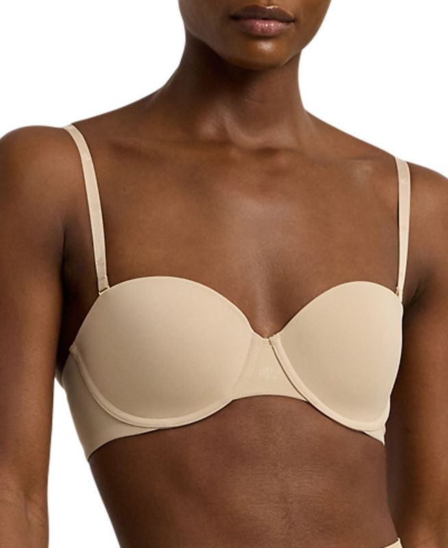 Photo 1 of Lauren Ralph Lauren Women's Luxe Smoothing Convertible Strapless Bra 4L0056 - Light Truffle 32B