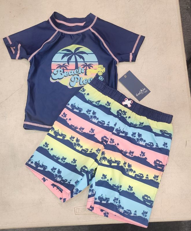 Photo 1 of SIZE 3T LITTLE KIDS SWIM SHORTS AND RASH GUARD TOP