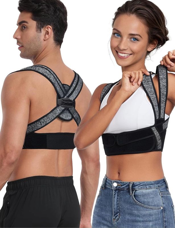 Photo 1 of Posture Corrector for Women Men,BI-Straps Back Straightener - Bamboo Fiber Back Brace Posture Corrector - Instant Upper Back Pain Relief