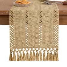 Photo 1 of Boho table runner, beige