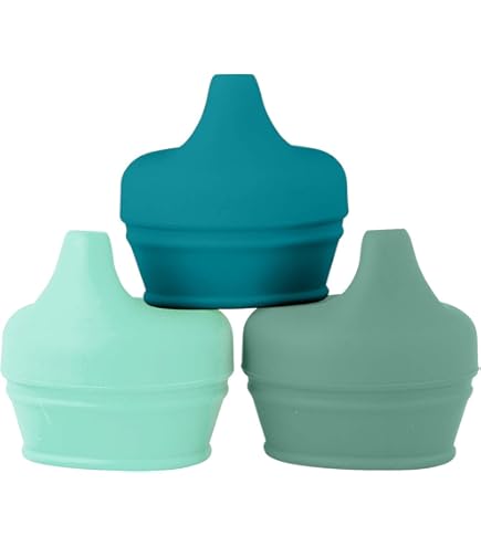 Photo 1 of BOON silicone sippy cup lids, 3 pack