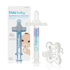 Photo 1 of Frida Baby Medicine Pacifier Syringe, Accu-Dose Paci, Medi Frida Dispenser for Mess & Fuss Free Use, Made in USA, open pack.
