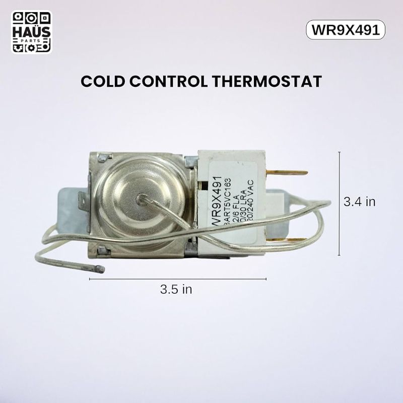 Photo 1 of WR9X491 Refrigerator Temperature Control Thermostat - Compatible with GE, Hotpoint, Kenmore - Replaces AH310860, EA310860, PS310860, WR09X0448
