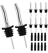 Photo 1 of Pafusen 2 Pack Liquor Pour Spout, Auto Flip Olive Oil Dispenser Spout, Pour Spout for Liquor Bottles, Olive Oil Spout, Bottle Pourers for Alcohol Wine Syrup Home Bar Accessories Silver
