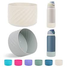 Photo 1 of 2Pcs Silicone Boot Base Sleeve for Owala Water Bottle FreeSip Twist and Flip Protective Silicone Bottom Bumper for Owala Flask Water Bottle Accessories BPA Free
