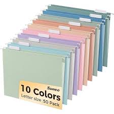 Photo 1 of Hanging file folders, multicolor, 20 count