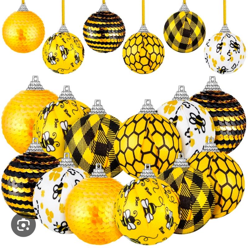 Photo 1 of 10 PIECES SUMMER BEE ORNAMENTS 2.36 INCES
