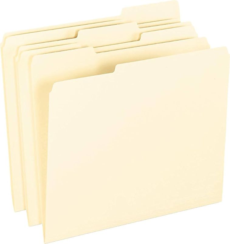 Photo 1 of Pendaflex 62702 Smart Shield File Folders, 1/3 Cut End Tab, Letter, Manila, 100/Box
