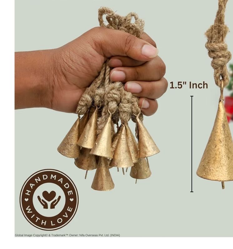 Photo 1 of SMALL COW BELLS ON JUTE ROPE