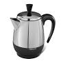Photo 1 of Farberware Electric Coffee Percolator, FCP240, Stainless Steel Basket, Automatic Keep Warm, No-Drip Spout, 4 Cup, Black/Silve